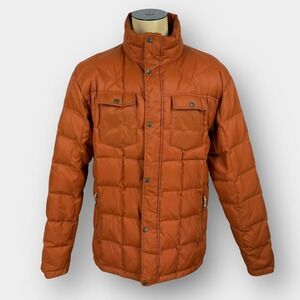 Quiksilver Ghost Tree XL Clay Orange 500 Fill Down Puffer Jacket Pockets Outdoor